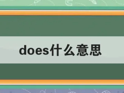 does是什么意思 does翻译成中文是什么
